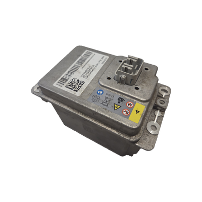 Tesla 12V lithium battery, side view of the aluminium housing – 1598486-99-C